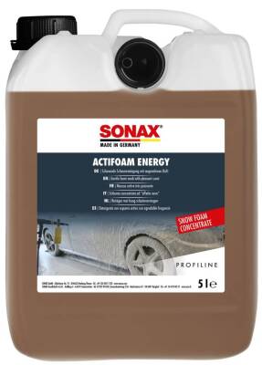 SONAX ActiFoam Energy | 5 l Kunststoff-Kanister mit Ausgießer