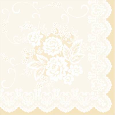 Mank Servietten 40 x 40 cm 1/4-Falz aus Linclass - Franziska (beige) | 6 x 50 Stk.