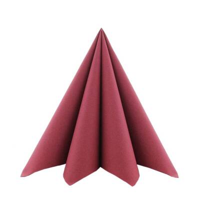 Mank Servietten 40 x 40 cm 1/4-Falz aus Linclass - Linclass: Basic BORDEAUX | 6 x 50 Stk.