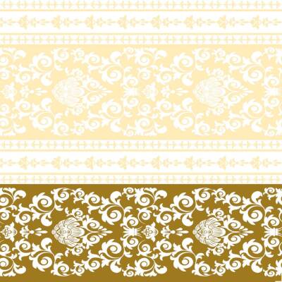 Mank Servietten 40 x 40 cm 1/4-Falz aus Linclass - Pascal (gold/creme) | 6 x 50 Stk.