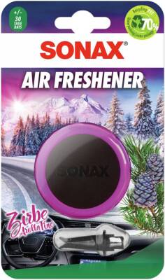 SONAX Air Freshener Zirbe | 1 Stück Karton-Kunststoff-Blister mit Euroloch