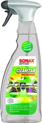 SONAX CleanStar Ecocert | 750 ml Kunststoff-Flasche / Sprayer | Innenreiniger für alle Oberflächen