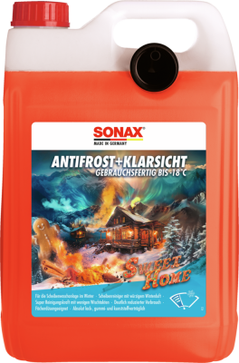 SONAX AntiFrost+KlarSicht bis -18 °C Citrus | 5 l Kunststoff-Kanister mit Ausgießer