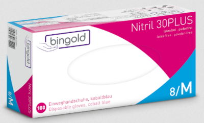 BINGOLD Nitril 30PLUS Einmalhandschuhe | weiß