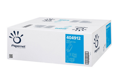 Papernet® [404912] Falthandtücher | Z-Falz | 2-lagig | 4000 Stück | 24 x 20,3 cm | natur (40)