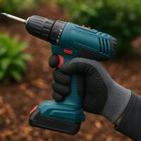 Arbeitsschutzhandschuhe [4011] | grau/schwarz | PVC-Noppen | Verschiedene Größen