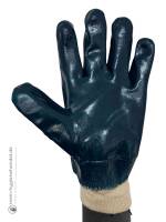 Arbeitsschutzhandschuhe [4015] | dunkelblau/beige | Nitril-Vollbeschichtung | Größe XXL (11)