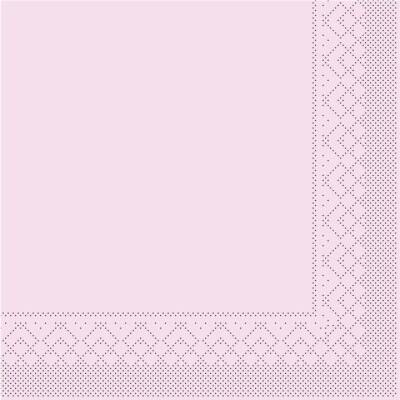 Mank Tissue-Servietten 33 x 33 cm 1/4 Falz - BASIC ROSA | 6 x 100 Stk.