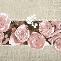 Mank Tissue-Servietten 33 x 33 cm 1/4 Falz - Lovely Roses...