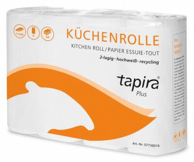 Tapira Plus Küchenrolle | 2 lagig | weiß | 8 x 4 Rollen