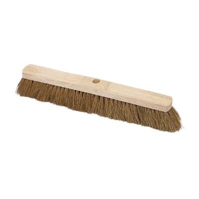 Nölle Saalbesen Natur-Kokos Sattelholz mit Stielloch 50 cm
