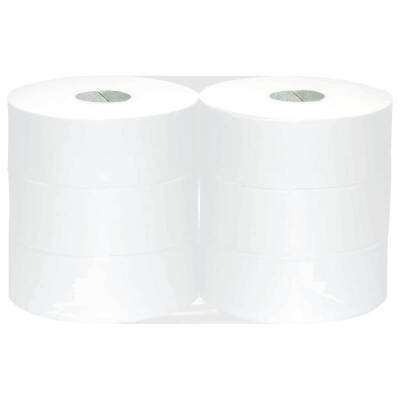 Toilettenpapier Großrolle | 2 lagig | 360 m | 6 Rollen | weiß