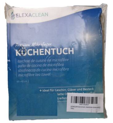 ElexaClean Geschirrtuch | 2 Stück | Premium Mikrofaser | 68 x 42 cm