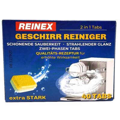 2 in 1 Geschirr Reiniger Tabs | 6 Pack x 40 Tabs