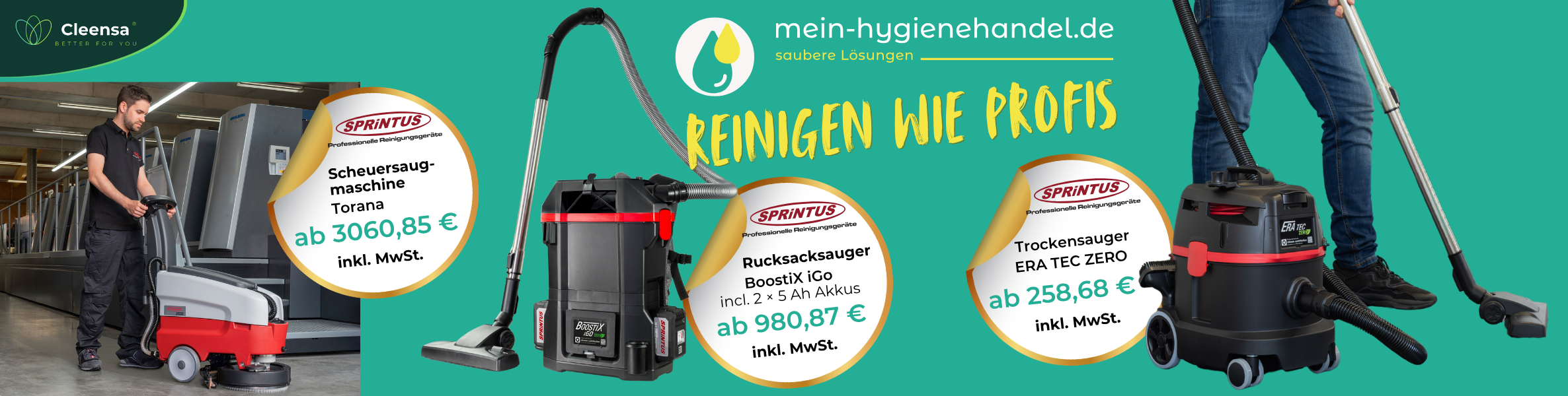 Reinigen wie Profis mit Sprintus